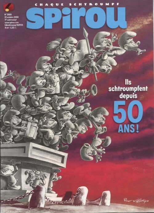 Livrenpoche : Spirou n°3680 : Ils schtroumpfent depuis 50 ans ! - Collectif - Livre