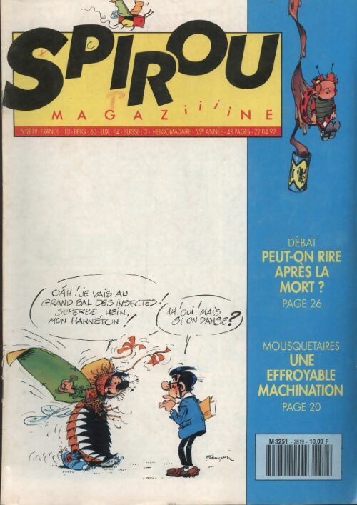 Livrenpoche : Spirou n°2819 : Peut on rire après la mort ? - Collectif - Livre