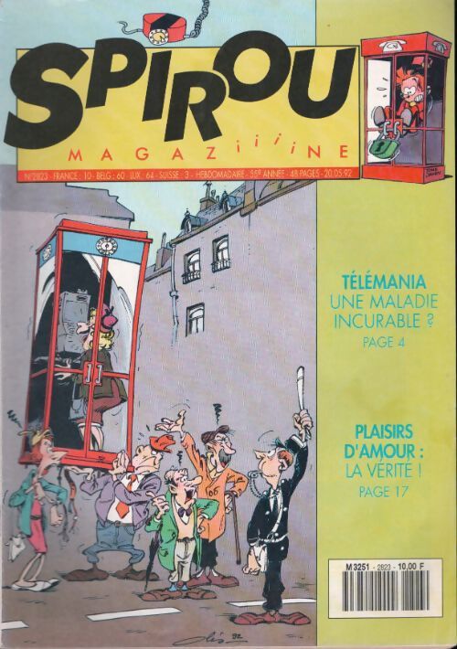 Livrenpoche : Spirou n°2823 : Télémania, une maladie incurable ? / Plaisirs d'amour - Collectif - Livre