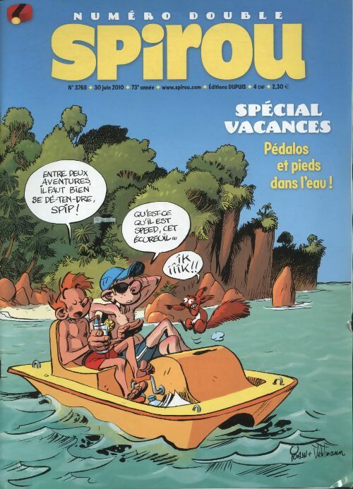 Livrenpoche : Spirou n°3768 : spécial vacances, pédalos et pieds dans l'eau ! - Collectif - Livre