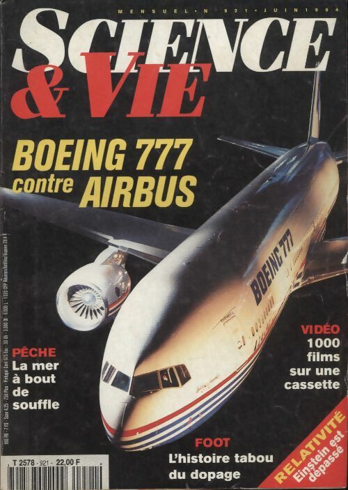 Livrenpoche : Science & vie n°921 : Boeing 777 contre Airbus - Collectif - Livre