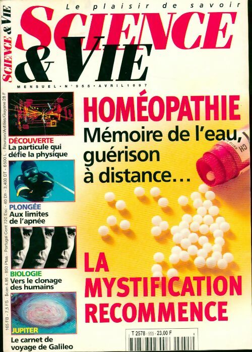 Livrenpoche : Science & vie n°955 : Homéopathie. La mystification recommence - Collectif - Livre