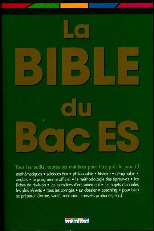Livrenpoche : La bible du Bac ES - Collectif - Livre