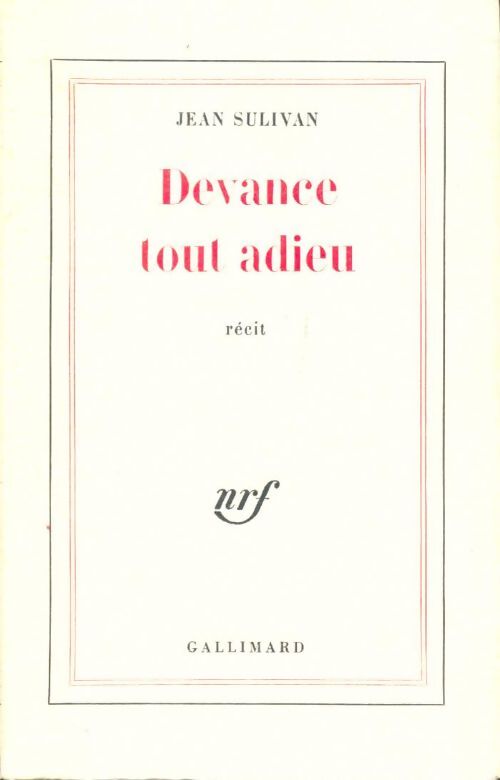 Livrenpoche : Devance tout adieu - Jean Sulivan - Livre