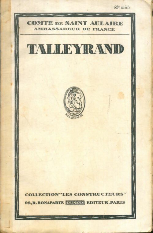 Livrenpoche : Talleyrand - Comte De Saint Aulaire - Livre