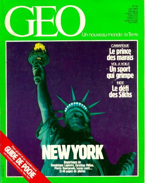 Livrenpoche : Géo n°52 : New York / Le prince des marais / Un sport qui grimpe / Le défi des Sikhs - Collectif - Livre
