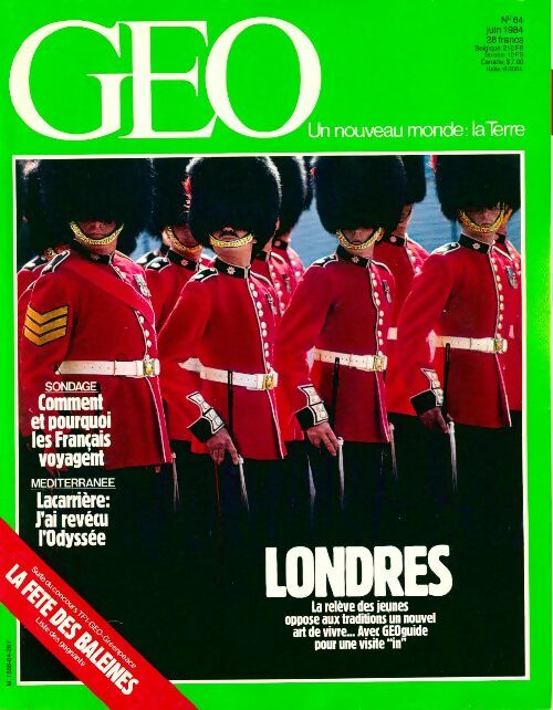 Livrenpoche : Géo n°64 : La fête des baleines / Londres / Comment et pourquoi les français voyagent - Collectif - Livre