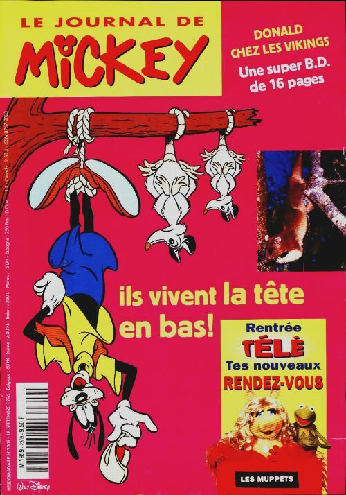 Livrenpoche : Le journal de Mickey n°2309 : Ils vivent la tête en bas ! - Disney - Livre