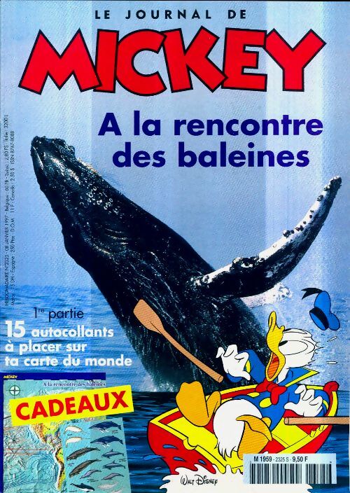 Livrenpoche : Le journal de Mickey n°2325 : A la rencontre des baleines - Disney - Livre