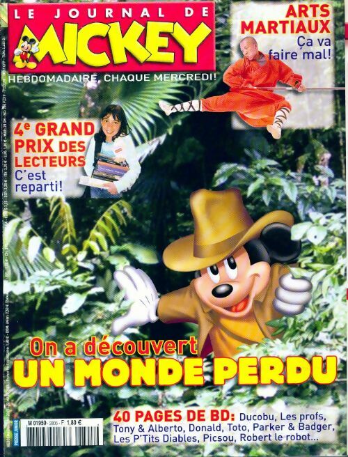 Le journal de Mickey n°2805 : On a découvert un monde perdu - Disney -  Le journal de Mickey - Livre