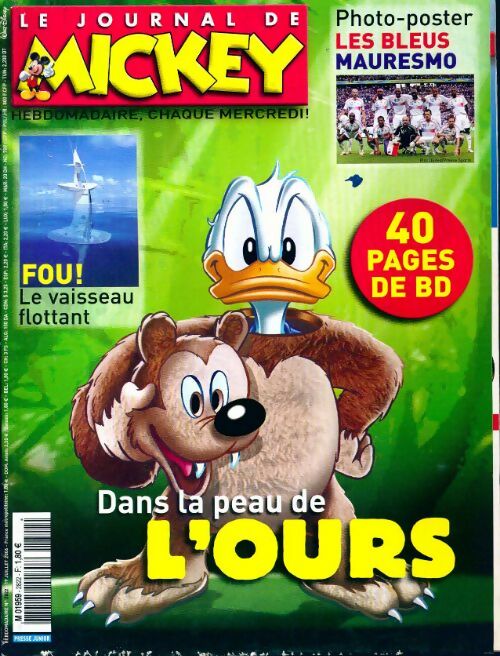 Livrenpoche : Le journal de Mickey n°2822 : Dans la peau de l'ours - Disney - Livre