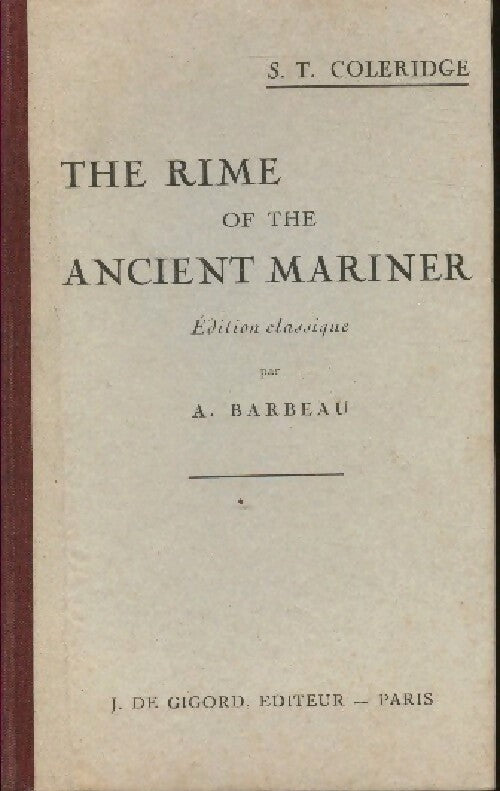 Livrenpoche : The rime of the ancient mariner and other poems - Nicholas Coleridge - Livre