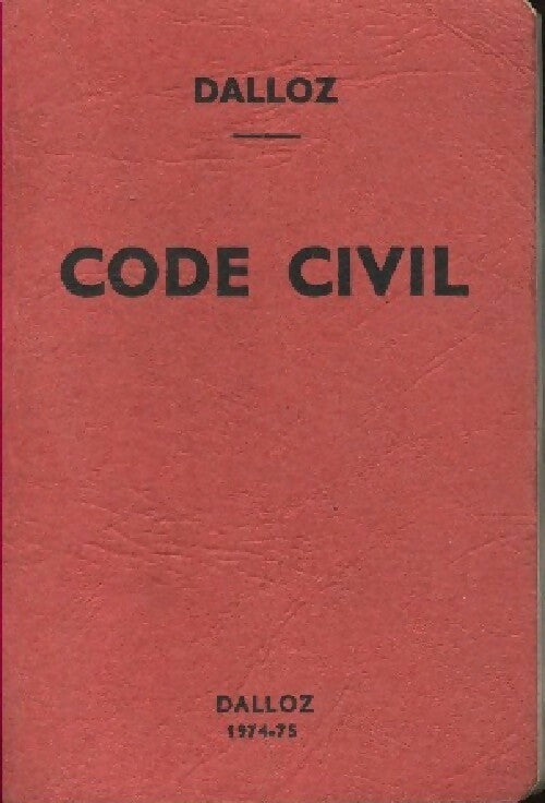 Code civil 1974-75 - Inconnu - Livre