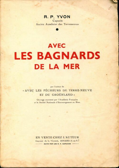 Livrenpoche : Avec les bagnards de la mer - R.P. Yvon - Livre