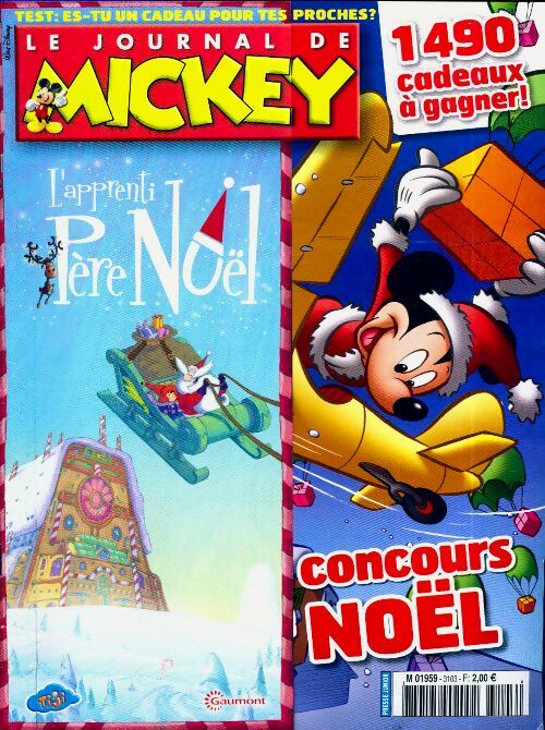 Livrenpoche : Le journal de Mickey n°3103 : Grand concours de Noël - Disney - Livre