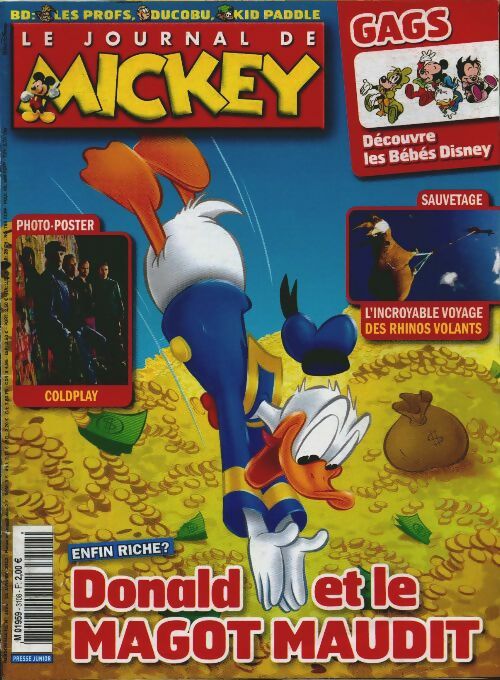 Livrenpoche : Le journal de Mickey n°3108 : Donald et le magot maudit - Disney - Livre
