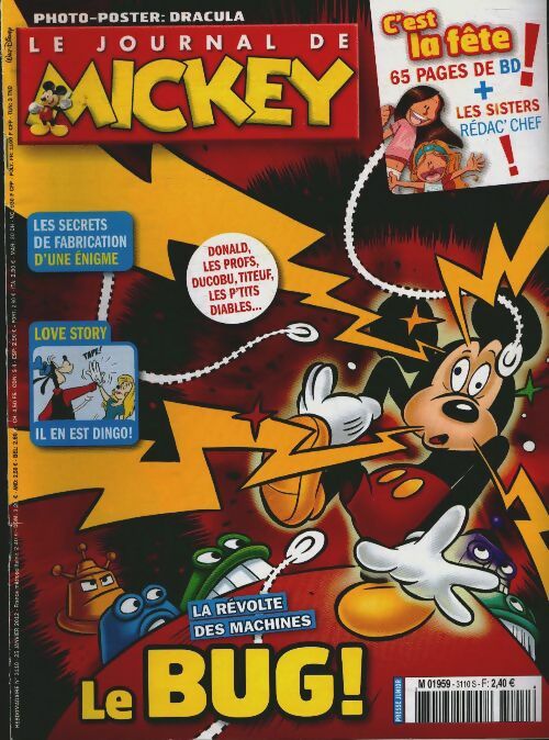 Livrenpoche : Le journal de Mickey n°3110 : La révolte des machines - Disney - Livre