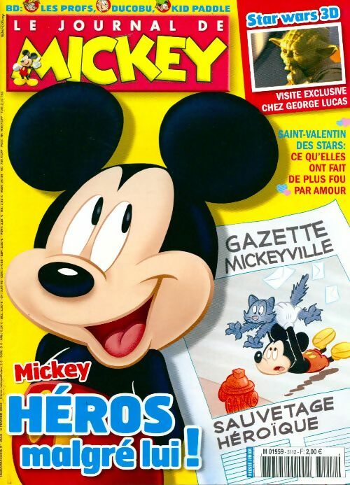 Livrenpoche : Le journal de Mickey n°3112 : Micket héros malgré lui ! - Disney - Livre