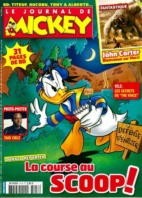 Livrenpoche : Le journal de Mickey n°3116 : La course au scoop ! - Disney - Livre