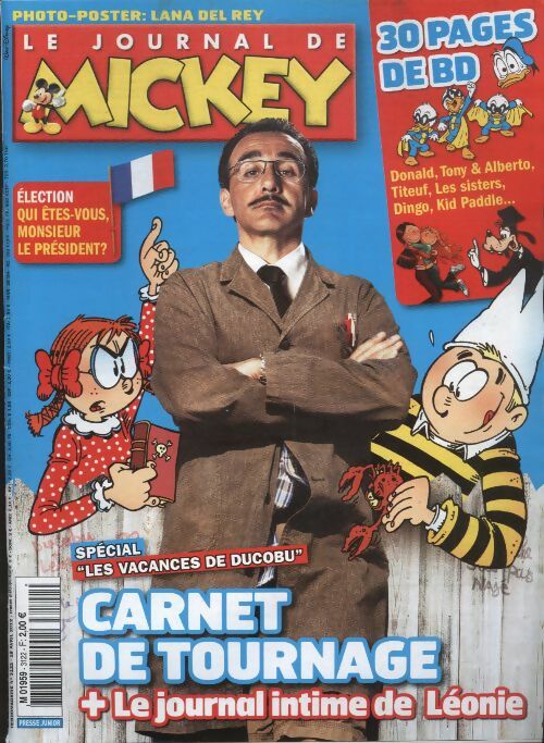 Livrenpoche : Le journal de Mickey n°3122 : Les vacances de Ducobu, carnet de tournage - Disney - Livre