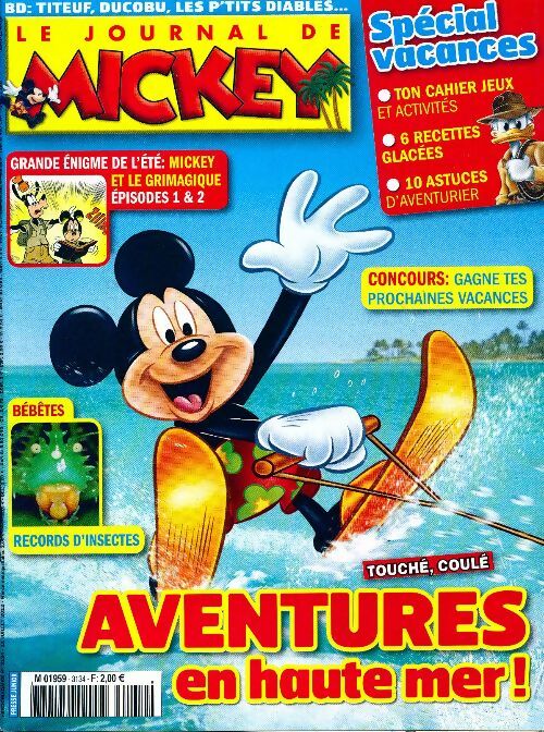 Livrenpoche : Le journal de Mickey n°3134 : Aventures en haute mer ! - Disney - Livre