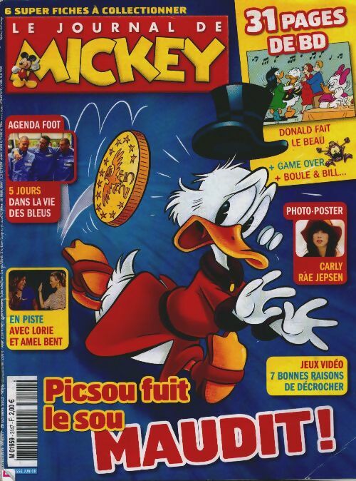 Livrenpoche : Le journal de Mickey n°3147 : Picsou fuit le sou maudit ! - Disney - Livre