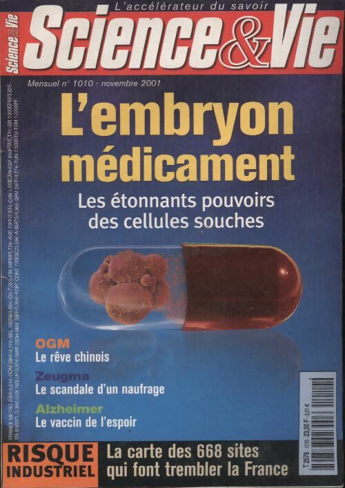 Livrenpoche : Science & vie n°1010 : l'embryon médicament - Collectif - Livre