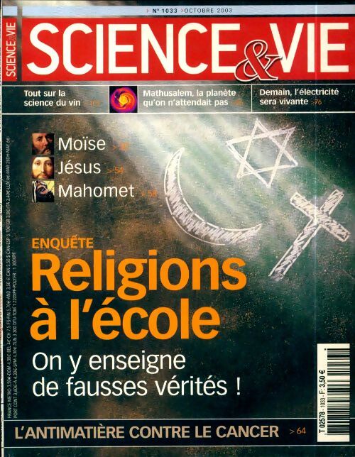 Livrenpoche : Science & vie n°1033 : Religions à l'école - Collectif - Livre
