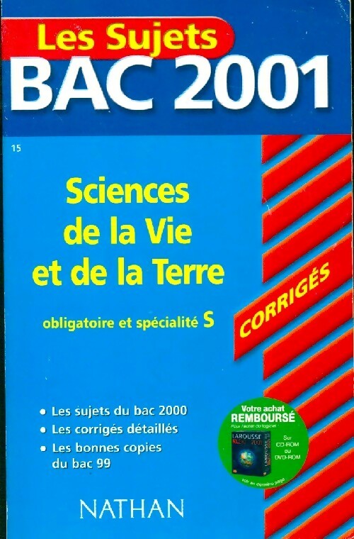 Livrenpoche : Sciences de la vie et de la Terre Terminale S : Corrigées 2001 - Christophe Durand - Livre