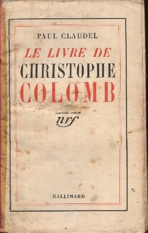 Livrenpoche : Le livre de Christophe Colomb - Paul Claudel - Livre