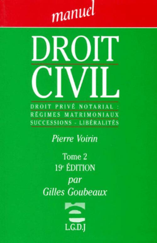 Livrenpoche : Droit civil Tome II - Gilles Goubeaux - Livre