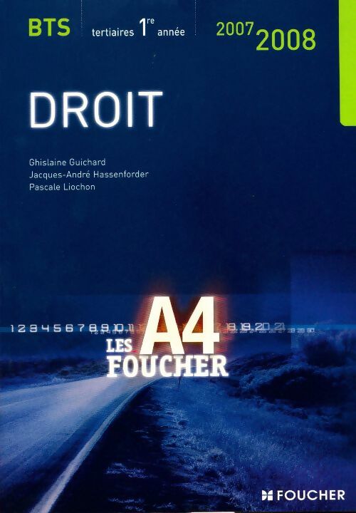 Livrenpoche : Droit BTS 1ère annee 2007-2008 - Ghislaine Guichard - Livre
