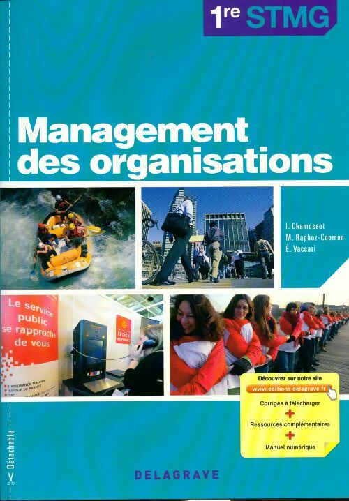Management des organisations Terminales STMG - Isabelle Chamosset -  Delagrave GF - Livre