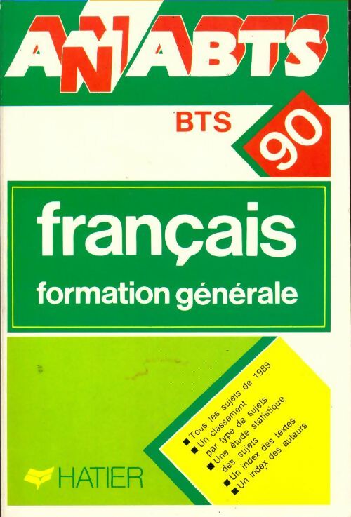 Livrenpoche : BTS français, formation générale 1990 - Jacqueline Bernard - Livre