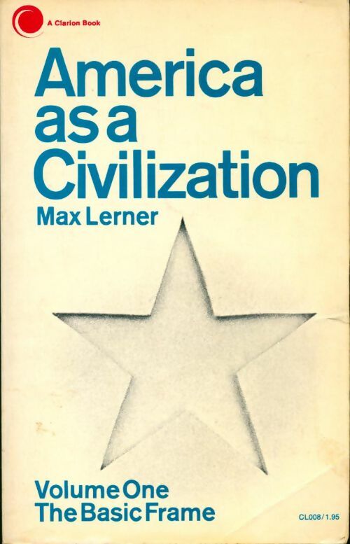 Livrenpoche : America as a civilization volume 1 - Max Lerner - Livre