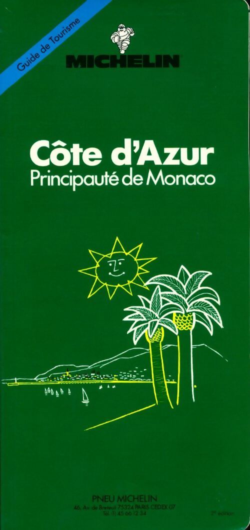 Côte d'Azur - Principauté de Monaco 1990 - Collectif -  Le Guide vert - Livre
