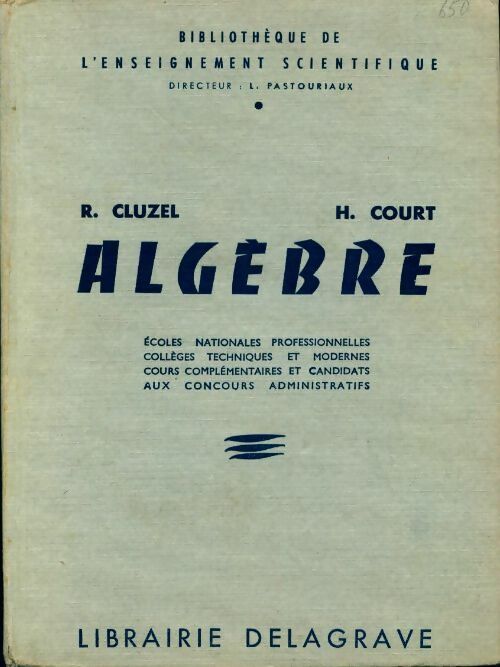 Livrenpoche : Algèbre - Court Cluzel - Livre