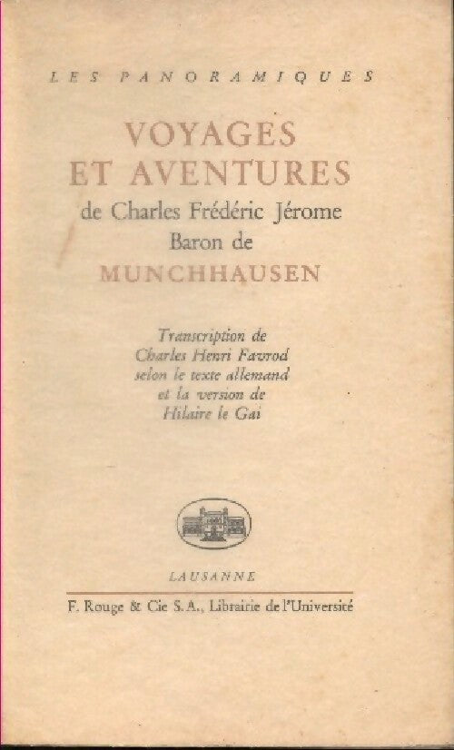 Voyages et aventures du baron de Munchausen - Hilaire Le Gai - Livre