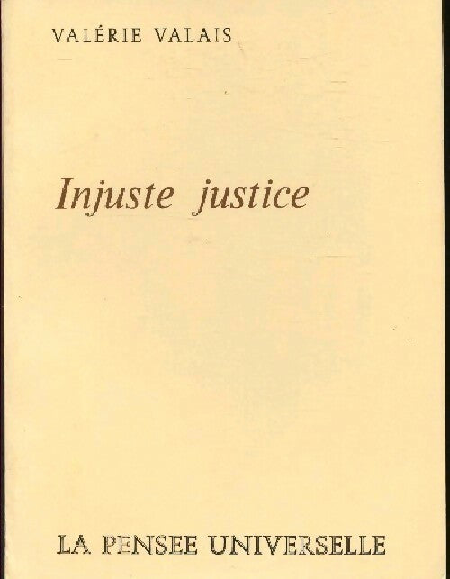 Livrenpoche : Injuste justice - Valérie Valais - Livre
