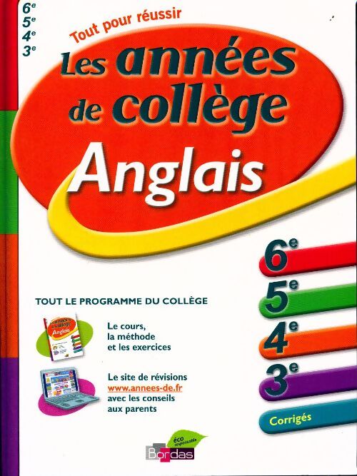 Livrenpoche : Anglais Les années de collège - Isabelle De Nanteuil - Livre
