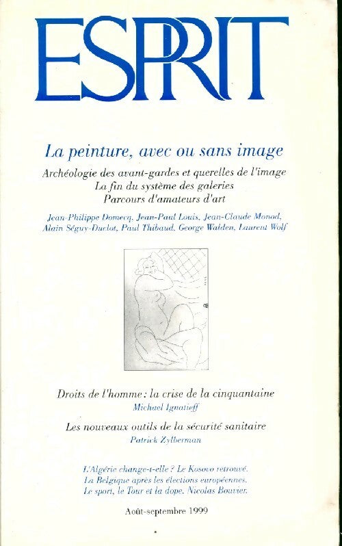 Livrenpoche : Esprit n°255 : La peinture, avec ou sans image - Collectif - Livre