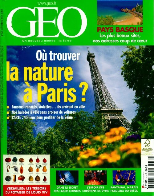 Livrenpoche : Géo n°379 : Où trouver la nature à Paris ? - Collectif - Livre