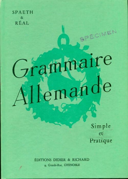 Livrenpoche : Grammaire allemande - A. Spaeth - Livre