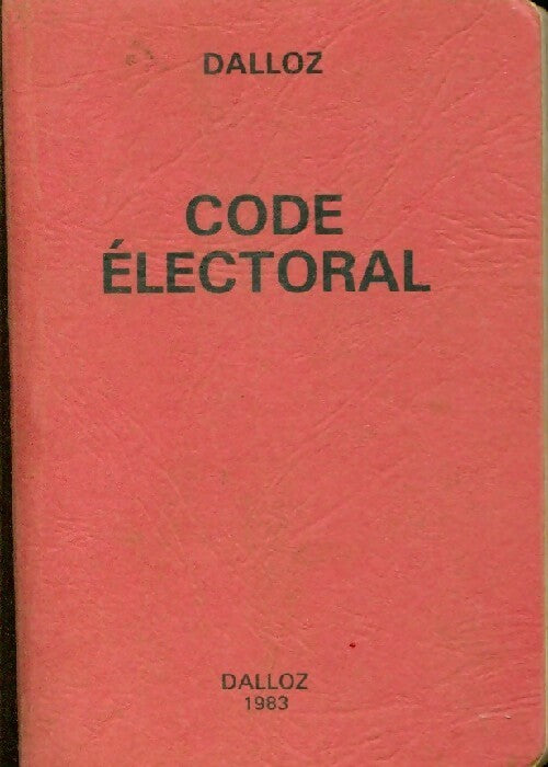 Livrenpoche : Code électoral 1983 - Inconnu - Livre