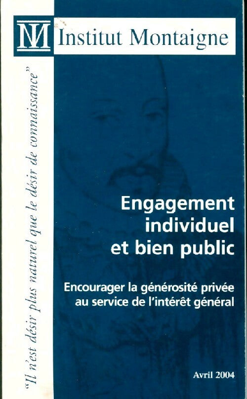 Livrenpoche : Engagement individuel et bien public - Collectif - Livre