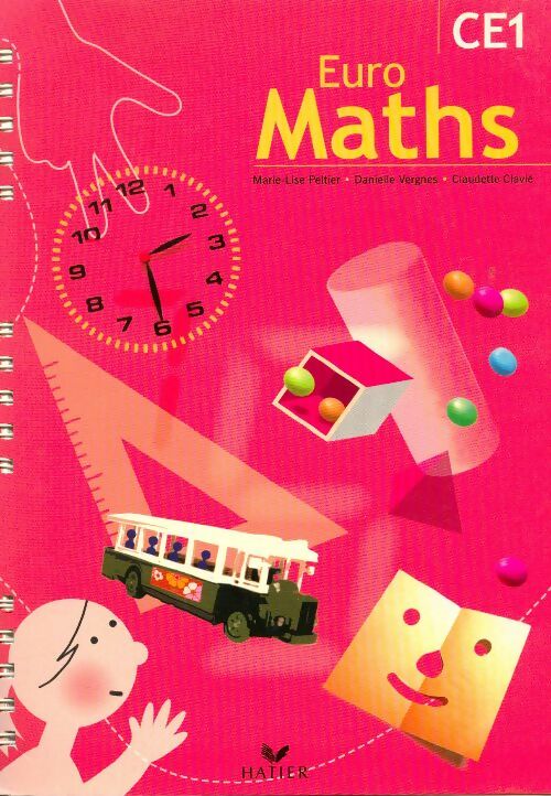 Euro maths CE1 - Marie-Lise Peltier -  Hatier GF - Livre