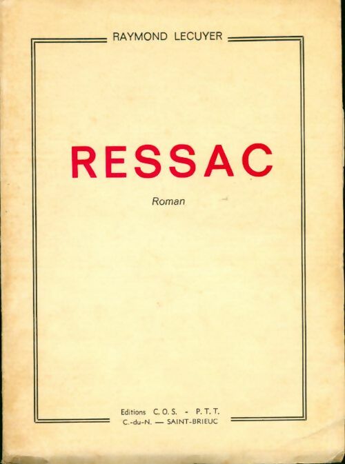 Livrenpoche : Ressac - Raymond Lecuyer - Livre