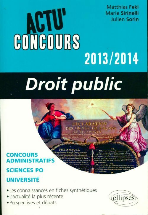 Livrenpoche : Droit public 2013-2014 - Julien Sorin - Livre
