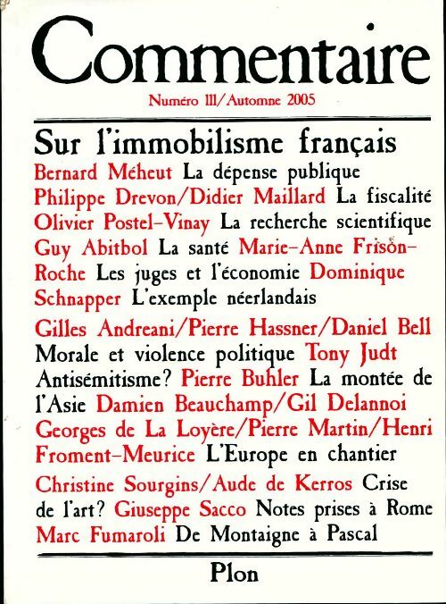 Livrenpoche : Revue commentaire numéro 111. Automne 2005 - Collectif - Livre