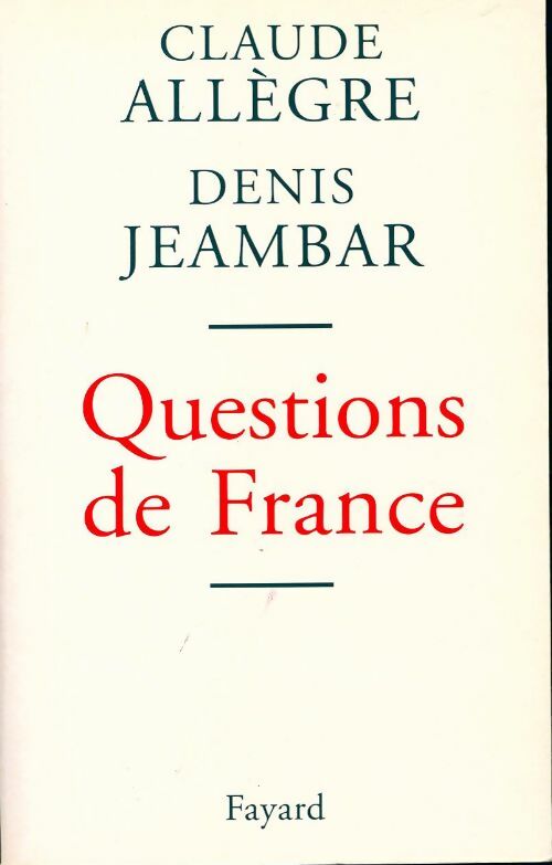 Livrenpoche : Questions de france - Denis Jeambar - Livre